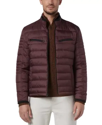 Men's Grymes Packable Racer Jacket-Oxblood 