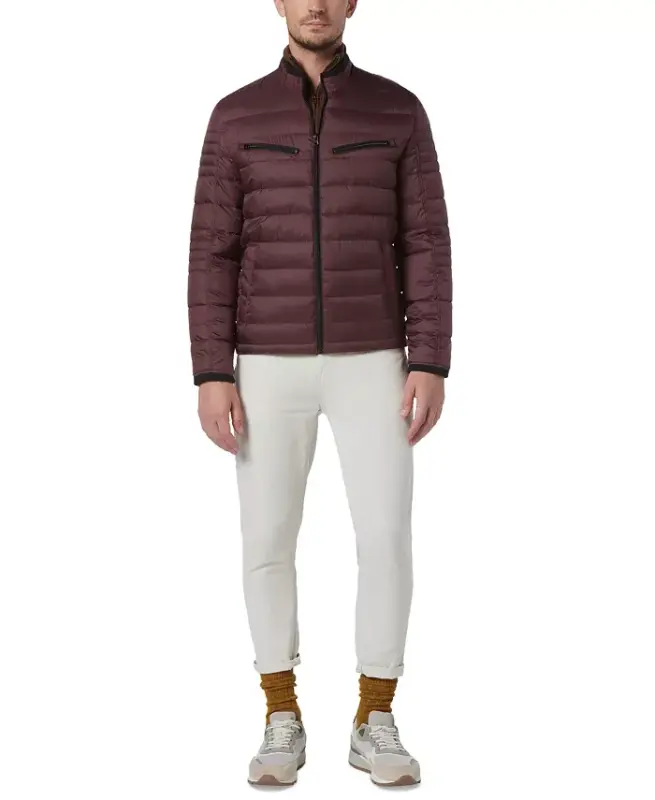 Men's Grymes Packable Racer Jacket-Oxblood - 5