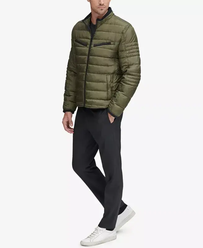 Men's Grymes Packable Racer Jacket - Olive Green - 4