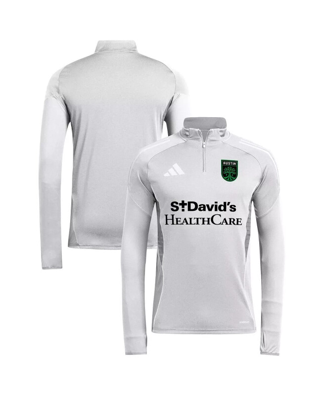 Men's Silver Austin FC 2025 Quarter-Zip Long Sleeve Training Top - Silver - 1
