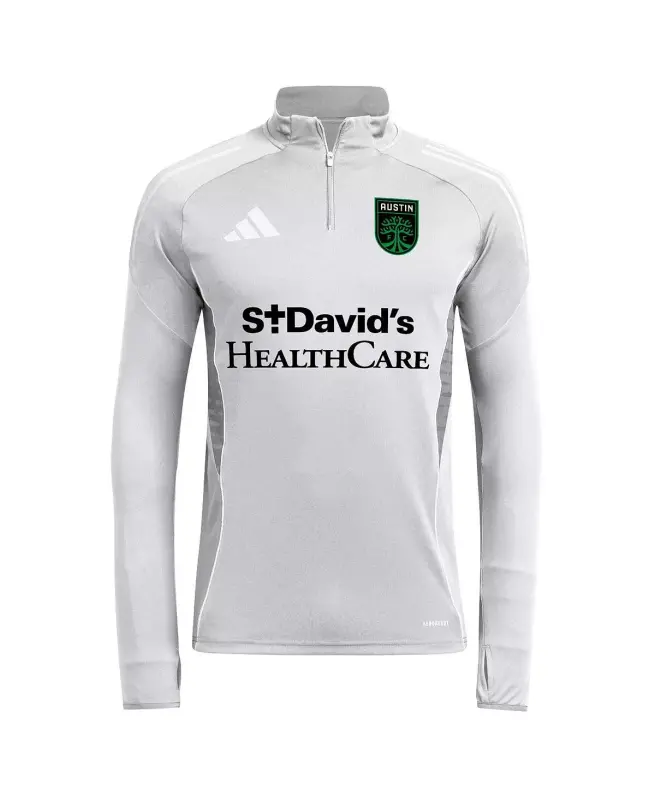 Men's Silver Austin FC 2025 Quarter-Zip Long Sleeve Training Top - Silver - 3