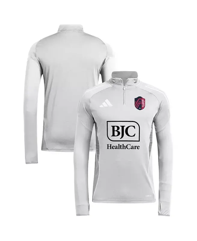 Men's Silver St. Louis City SC 2025 Quarter-Zip Long Sleeve Training Top-Silver - ADIDAS