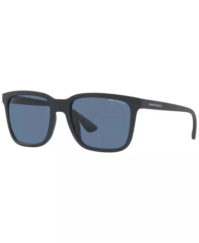 Men's Sunglasses, AX4112SU 55-Matte Blue - A|X ARMANI EXCHANGE