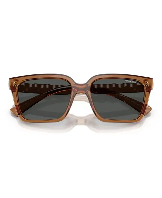 Men's Sunglasses AX4147S - Shiny Transparent Brown - 2
