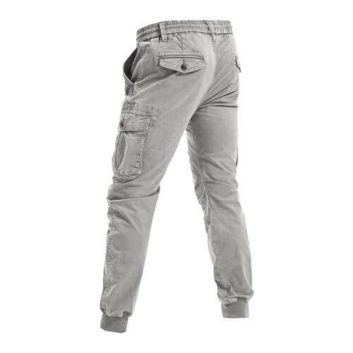 Erkek Günlük Kot Pantolon Erkek Polar Jogger Eşofman Pantolon Açık Gri Eşofman Pantolon Erkek Golf Pantolon Jogger Erkek Spor Pantolon - 4