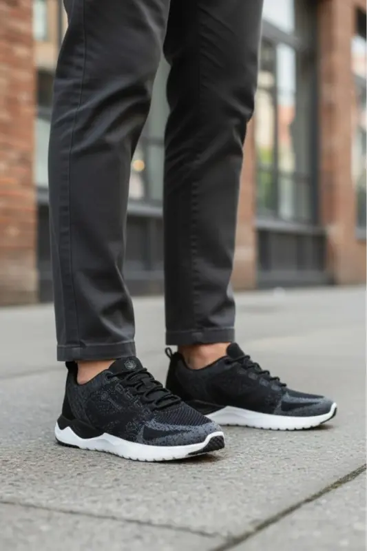 Erkek Hafif Günlük Rahat Sneaker Maxımus Siyah - Siyah001 - 1