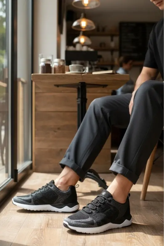 Erkek Hafif Günlük Rahat Sneaker Maxımus Siyah - Siyah001 - 3