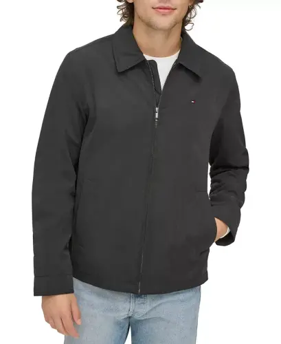 Men's Lightweight Full Zip-Front Jacket - Black 