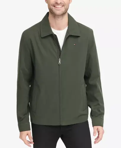 Men's Lightweight Full Zip-Front Jacket - Olive - 2