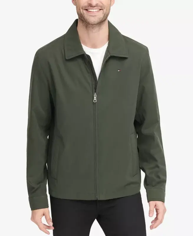 Men's Lightweight Full Zip-Front Jacket - Olive - 2