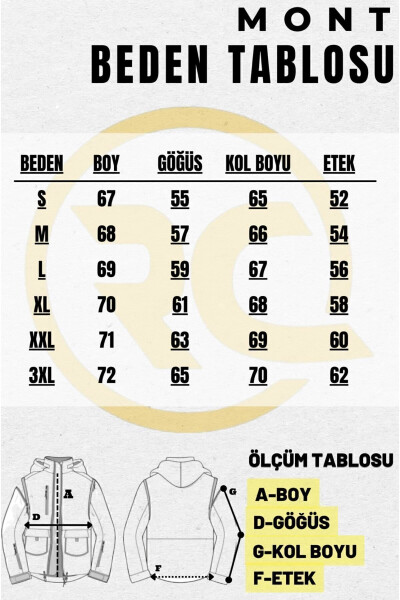 Erkek Haki Içi Kalın Astarlı Kapüşonlu Şişme Spor Kışlık Mont - 24