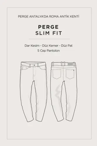 Erkek Haki Klasik Bel 5 Cep Slim Fit Pantolon A41Y3071-Haki - 8