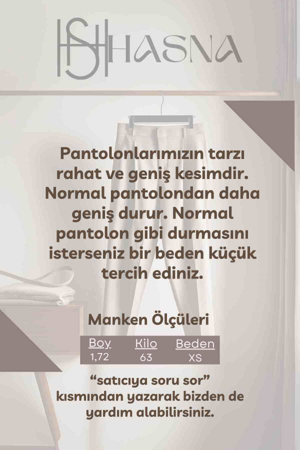 Erkek Haki Rahat Kesim Beli Lastikli Esnek Hac Ve Umre Şalvar Pantolon - 6