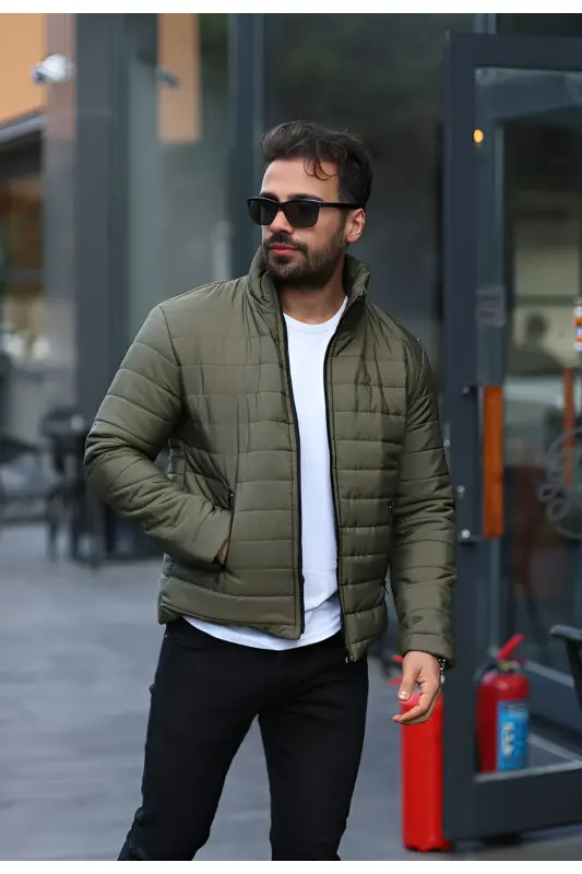 Erkek Haki Şişme Astarlı Mont Ceket-haki - 2