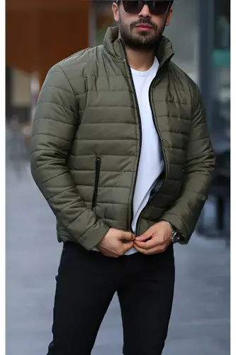 Erkek Haki Şişme Astarlı Mont Ceket-haki - 3