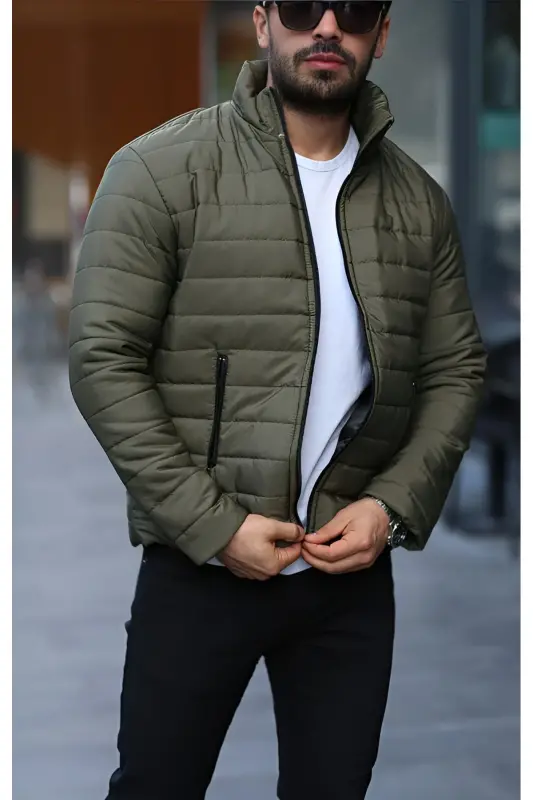 Erkek Haki Şişme Astarlı Mont Ceket-haki - 3