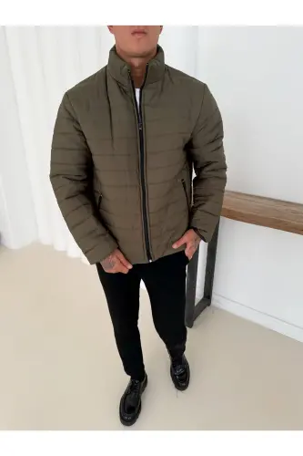 Erkek Haki Şişme Astarlı Mont Ceket-haki - 5