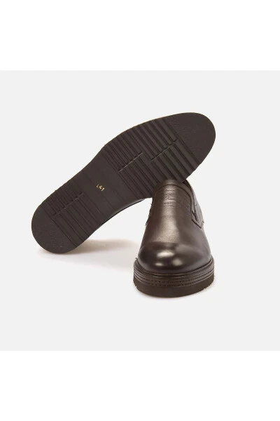 Erkek Hakiki Deri Eva Taban Kahverengi Spor & Sneaker Ayakkabı-Kahve Antik - 5