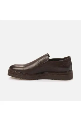 Erkek Hakiki Deri Eva Taban Kahverengi Spor & Sneaker Ayakkabı - Kahve Antik - KEMAL TANCA (1)