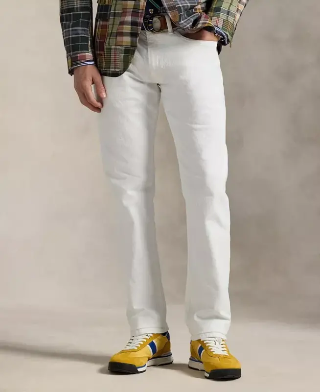 Men's Hampton Relaxed Straight Jeans-Hudson White - POLO RALPH LAUREN