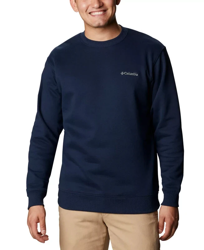 Men's Hart Mountain II Crew Sweatshirt-Collegiate Navy - COLUMBIA