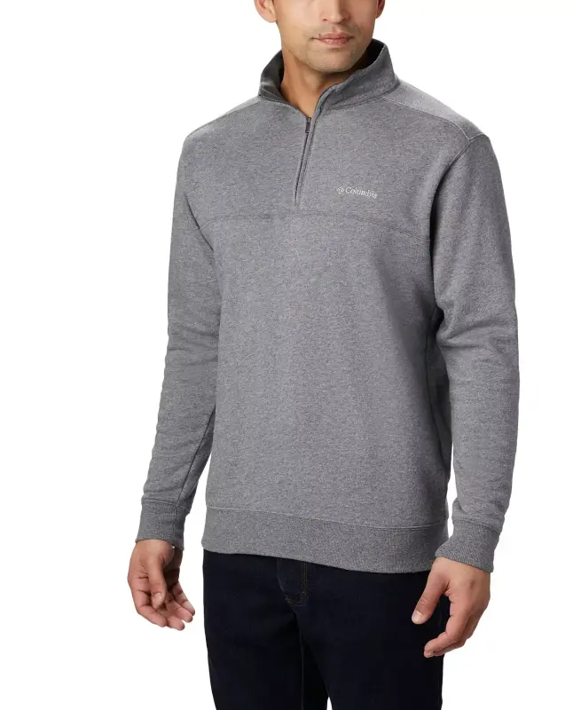 Men's Hart Mountain II Quarter-Zip Fleece Sweatshirt - Charcoal Heather - 3