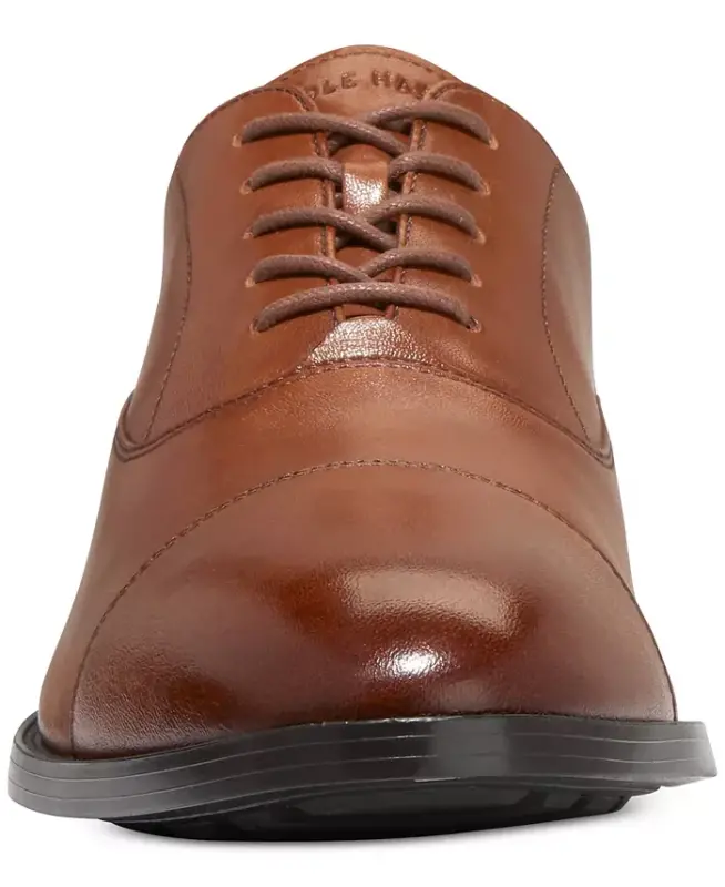Men's Hawthorne Lace-Up Cap-Toe Oxford Dress Shoes - British Tan - 4