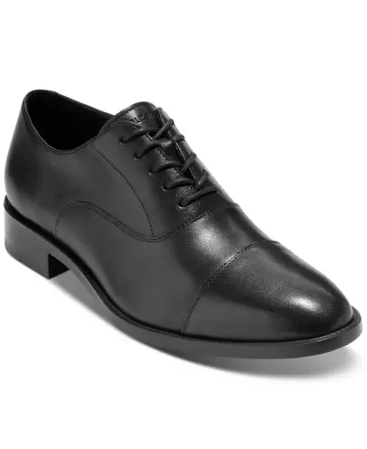 Men's Hawthorne Lace-Up Cap-Toe Oxford Dress Shoes - Black - 1