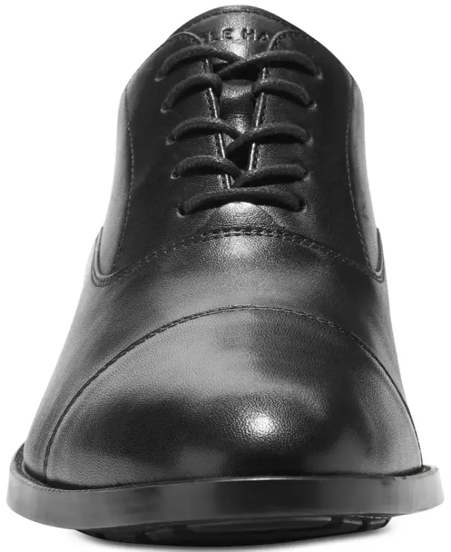 Men's Hawthorne Lace-Up Cap-Toe Oxford Dress Shoes - Black - 4