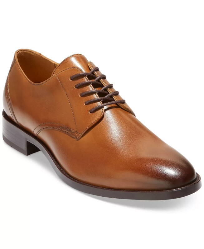 Men's Hawthorne Plain Oxford Dress Shoe - British Tan - 1