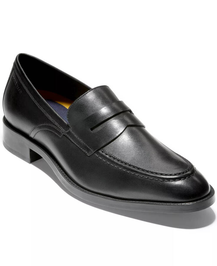 Erkek Hawthorne Slip-On Deri Penny Loafer Siyah - 1