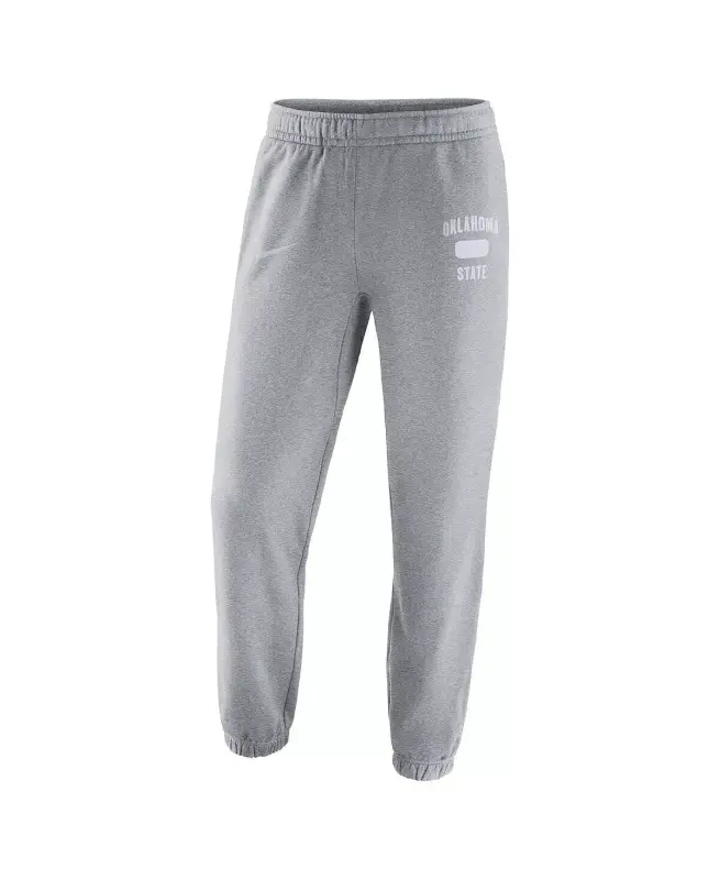 Men's Heathered Gray Oklahoma State Cowboys Saturday Fleece Pants - Heathered Gray - 3