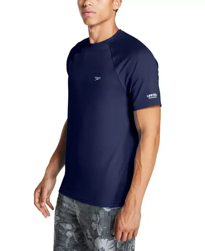 Men's Quick-Dry UPF 50+ Rash Guard - New Navy - SPEEDO