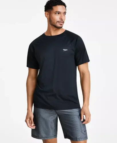 Men's Quick-Dry UPF 50+ Rash Guard - Speedo Black 