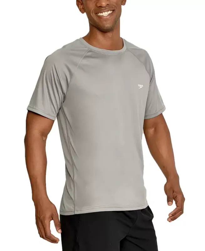 Men's Quick-Dry UPF 50+ Rash Guard - Monument - SPEEDO