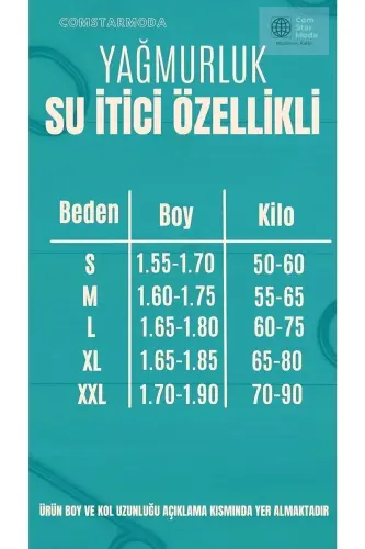 Erkek Içi Astarlı Suya Dayanıklı Kapüşonlu Cepli Yağmurluk-K.GRİ - 3