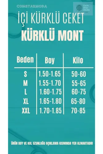 Erkek Içi Kürklü Kot Ceket-K.MAVİ - 3