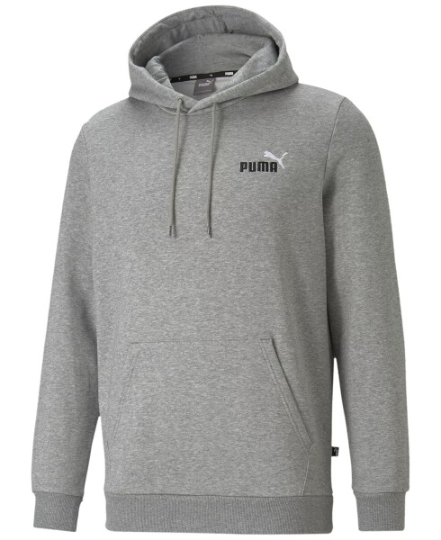 Erkek İğneli Logolu Polar Kapüşonlu Sweatshirt Medium Grey Heather - 4