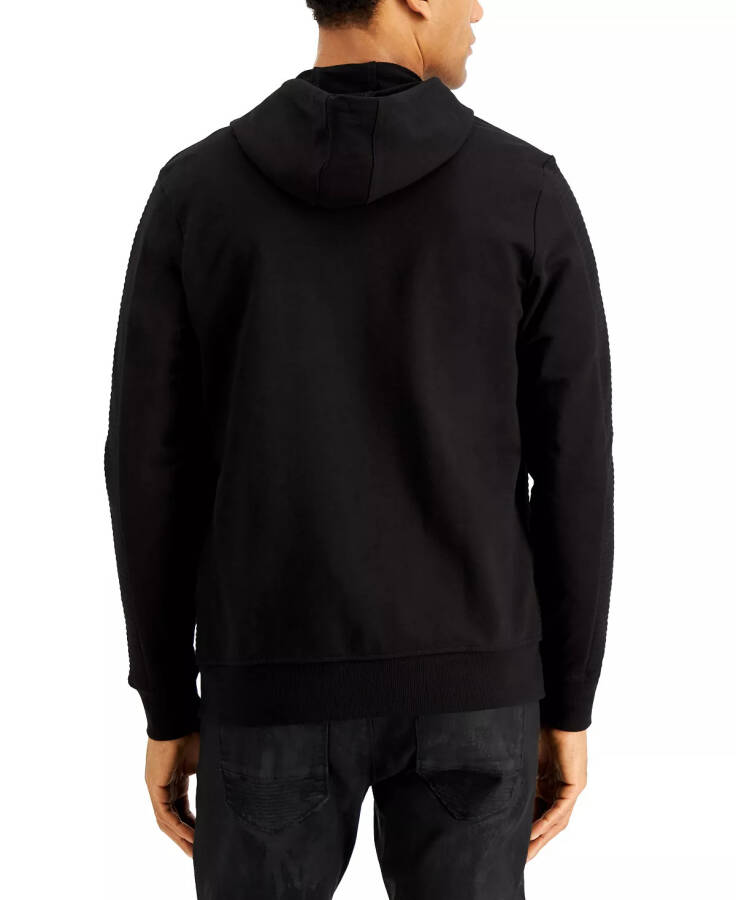 Erkek INC Fortune Tam Fermuarlı Kapüşonlu Sweatshirt, Modazone İçin Oluşturuldu Derin Siyah - 4