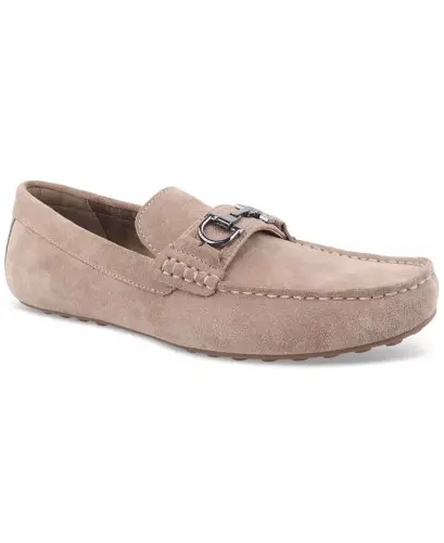 Men's Jason Suede Slip-On Bit Drivers, Exclusively at Modazone - Elegant Taupe Suede - 1