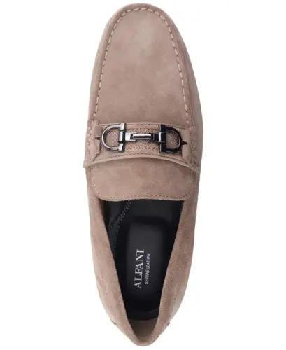 Men's Jason Suede Slip-On Bit Drivers, Exclusively at Modazone - Elegant Taupe Suede - 4
