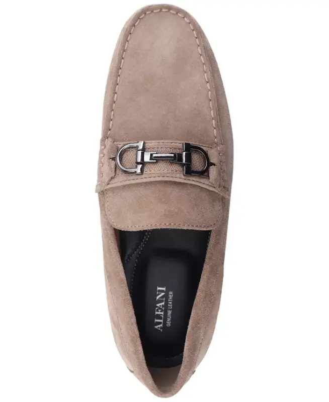 Men's Jason Suede Slip-On Bit Drivers, Exclusively at Modazone - Elegant Taupe Suede - 4