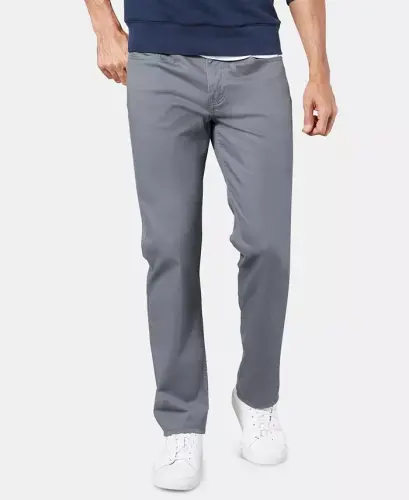 Men's Jean Cut Straight-Fit All Seasons Tech Khaki Pants - Burma Grey - 1