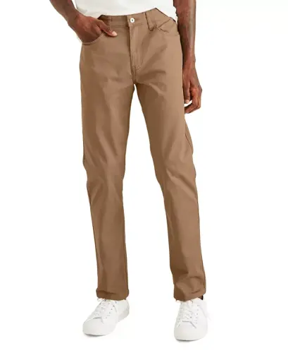Men's Jean Cut Straight-Fit All Seasons Tech Khaki Pants - Leather 