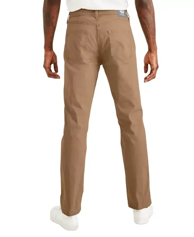 Men's Jean Cut Straight-Fit All Seasons Tech Khaki Pants - Leather - 3