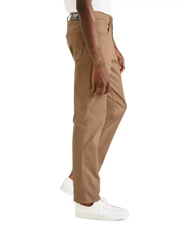 Men's Jean Cut Straight-Fit All Seasons Tech Khaki Pants - Leather - 2
