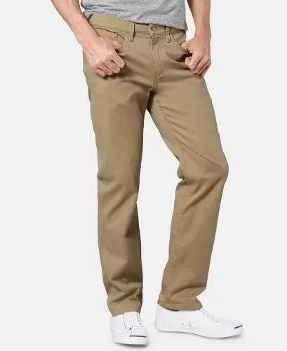 Men's Jean Cut Straight-Fit All Seasons Tech Khaki Pants - Beige Khaki - 6