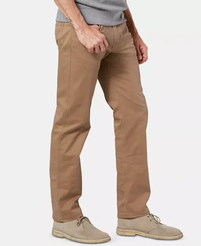 Men's Jean Cut Straight-Fit All Seasons Tech Khaki Pants - Brown - 5