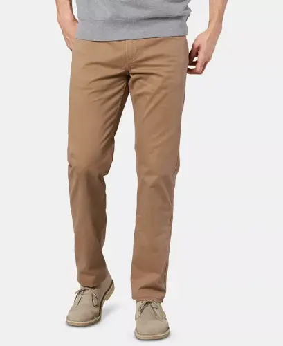 Men's Jean Cut Straight-Fit All Seasons Tech Khaki Pants - Brown 
