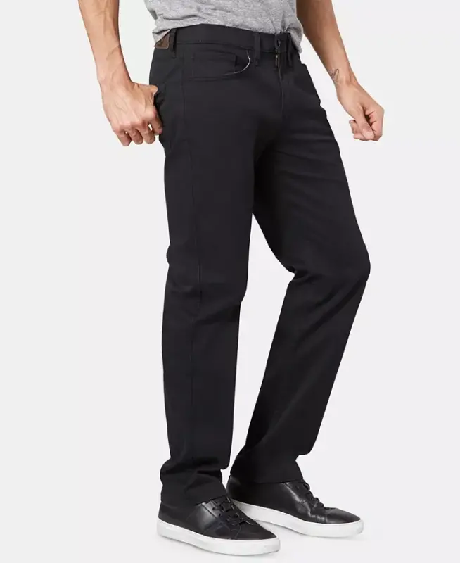 Men's Jean Cut Straight-Fit All Seasons Tech Khaki Pants - Black - 6